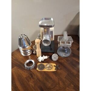 Vintage Rival Grind-O-Matic Meat Grinder. Model 2700 With Accessories. WORKS!